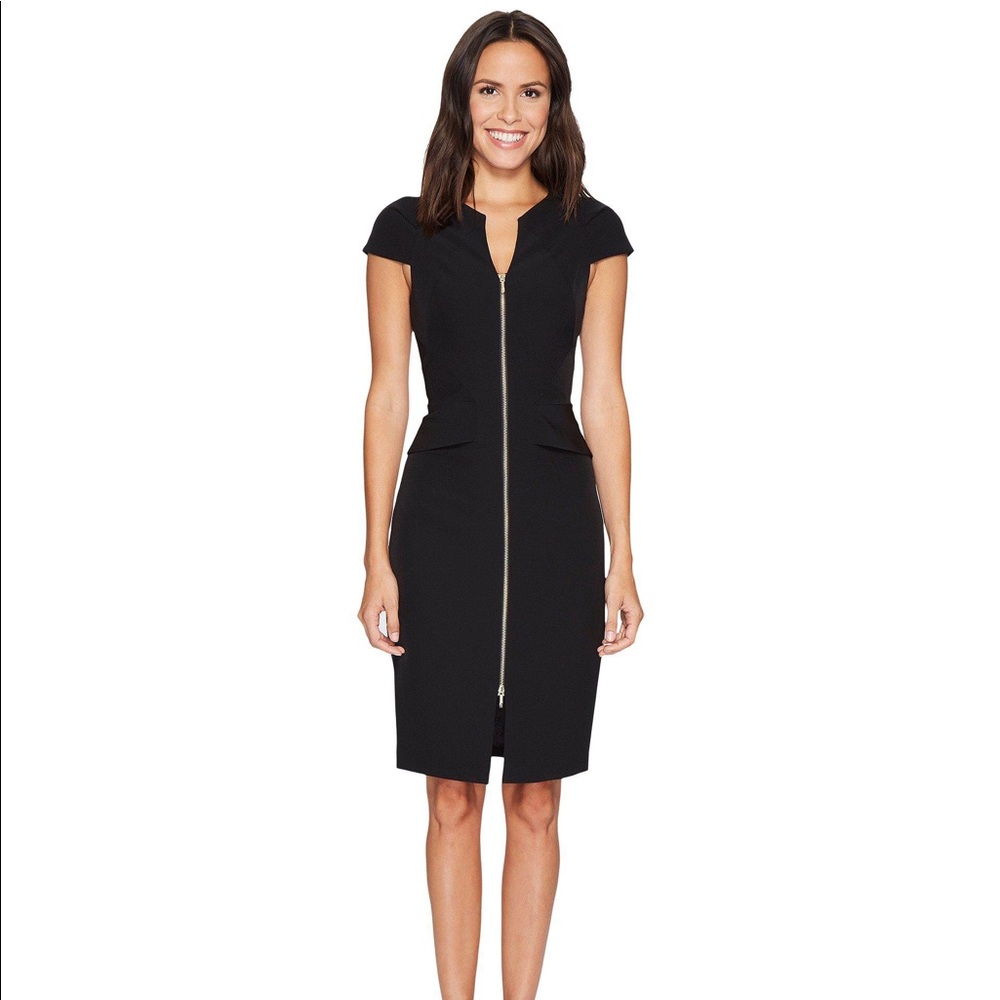 Ted Baker Black Fearnid Dress (sz 10/12)